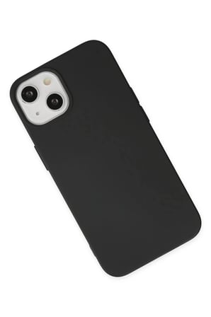 Newface Apple iPhone 14 Plus Kılıf Nano içi Kadife Silikon - Siyah