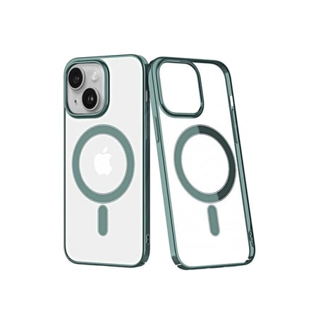 Newface Apple iPhone 14 Plus Kılıf Element Magneticsafe Sert Kapak - Köknar Yeşili