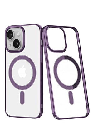 Newface Apple iPhone 14 Plus Kılıf Element Magneticsafe Sert Kapak - Mor
