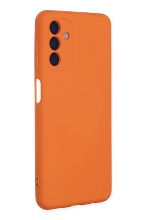 Newface Samsung Galaxy A04S Kılıf Nano içi Kadife Silikon - Turuncu