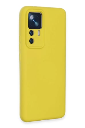 Newface Xiaomi Mi 12T Pro Kılıf Nano içi Kadife Silikon - Sarı
