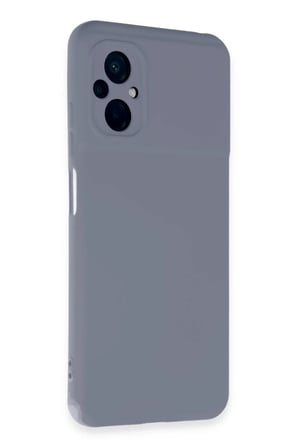 Newface Xiaomi Poco M5 Kılıf Nano içi Kadife Silikon - Gri