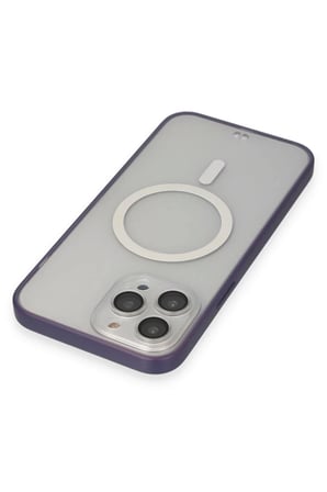 Newface Apple iPhone 14 Pro Kılıf Grand Magneticsafe Kapak - Mor
