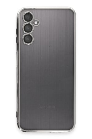 Newface Samsung Galaxy A14 4G Kılıf Razer Lensli Silikon - Gümüş