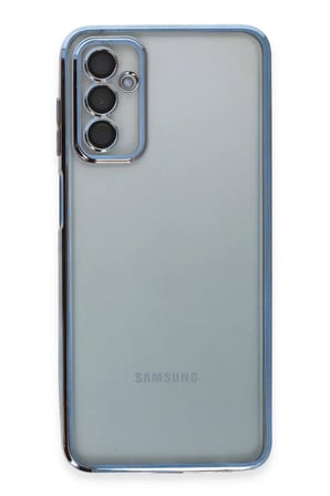 Newface Samsung Galaxy M23 Kılıf Razer Lensli Silikon - Açık Mavi