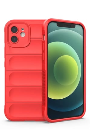 Newface Apple iPhone 12 Kılıf Optimum Silikon - Kırmızı