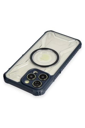 Newface Apple iPhone 12 Pro Kılıf Prag Magneticsafe Kapak - Lacivert