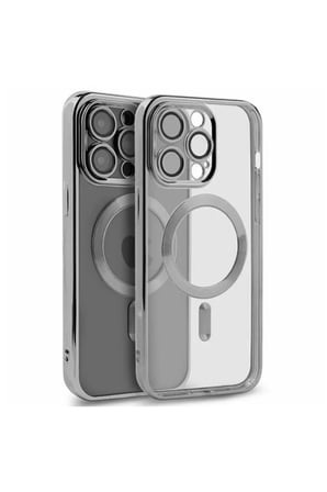 Newface Apple iPhone 15 Pro Kılıf Kross Magneticsafe Kapak - Gümüş