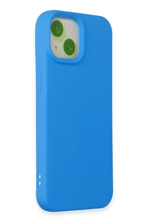 Newface Apple iPhone 15 Kılıf Nano içi Kadife Silikon - Mavi