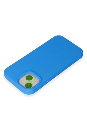Newface Apple iPhone 15 Kılıf Nano içi Kadife Silikon - Mavi