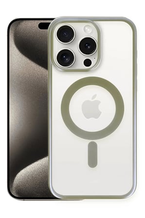 Newface Apple iPhone 15 Pro Max Kılıf Erozi Magsafe Kapak - Gri