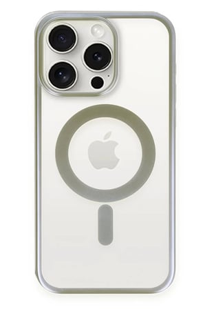Newface Apple iPhone 15 Pro Max Kılıf Erozi Magsafe Kapak - Gri