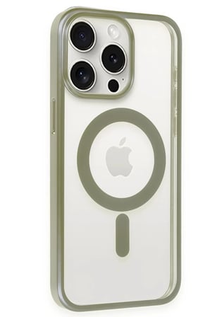 Newface Apple iPhone 15 Pro Max Kılıf Erozi Magsafe Kapak - Gri