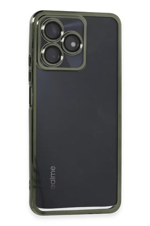 Newface Realme C53 Kılıf Razer Lensli Silikon - Yeşil