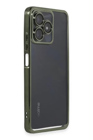 Newface Realme C53 Kılıf Razer Lensli Silikon - Yeşil