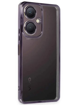 Newface Vivo Y27 Kılıf Razer Lensli Silikon - Mor