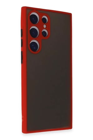 Newface Samsung Galaxy S24 Ultra Kılıf Montreal Silikon Kapak - Kırmızı