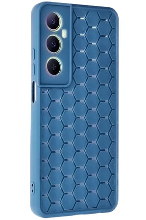 Newface Realme C65 Kılıf Petek Silikon Kapak - Mavi