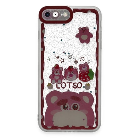 Newface Apple iPhone 7 Kılıf Sweet Desenli Silikon Kapak - Pembe