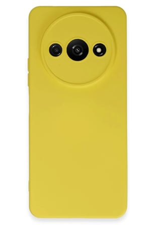 Newface Xiaomi Redmi A3 4G Kılıf Nano içi Kadife Silikon - Sarı