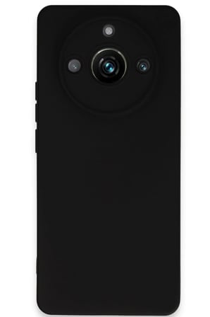 Newface Realme 11 Pro Kılıf Nano içi Kadife Silikon - Siyah
