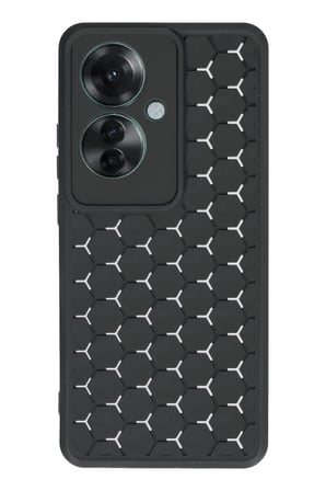 Newface Oppo Reno 11F Kılıf Petek Silikon Kapak - Siyah