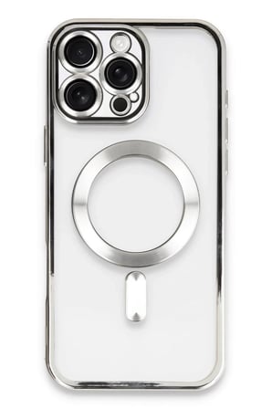 Newface Apple iPhone 16 Pro Kılıf Kross Magneticsafe Kapak - Gümüş