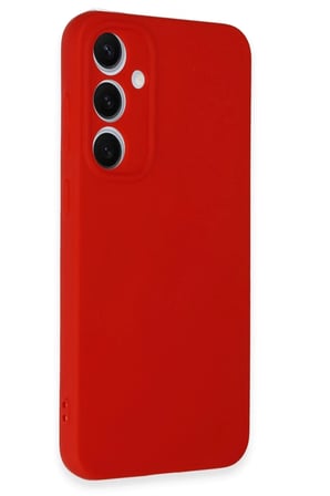 Newface Samsung Galaxy S24 FE Kılıf Nano içi Kadife Silikon - Kırmızı