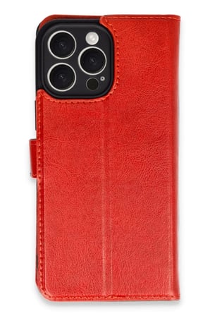 Newface Apple iPhone 16 Pro Max Kılıf Trend S Plus Kapaklı Kılıf - Kırmızı