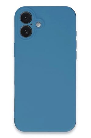 Newface Apple iPhone 16 Plus Kılıf Nano içi Kadife Silikon - Mavi
