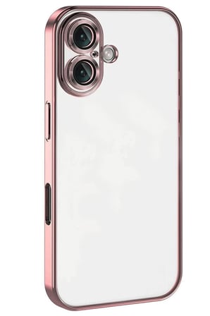 Newface Apple iPhone 16 Kılıf Razer Lensli Silikon - Pembe