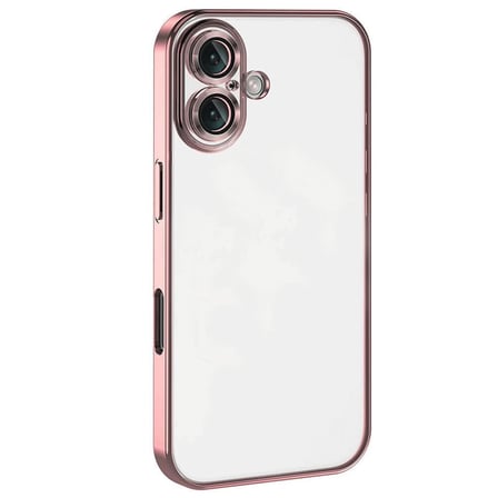 Newface Apple iPhone 16 Kılıf Razer Lensli Silikon - Pembe