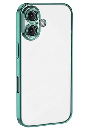 Newface Apple iPhone 16 Plus Kılıf Razer Lensli Silikon - Turkuaz
