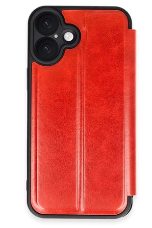 Newface Apple iPhone 16 Kılıf Flip Cover - Kırmızı