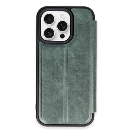Newface Apple iPhone 14 Pro Kılıf Flip Cover - Koyu Yeşil