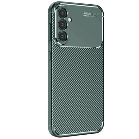 Newface Samsung Galaxy S25 Kılıf Auto Focus Karbon Kapak - Koyu Yeşil