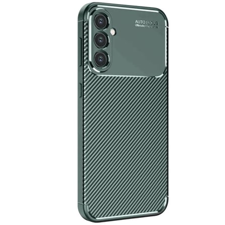 Newface Samsung Galaxy S25 Kılıf Auto Focus Karbon Kapak - Koyu Yeşil