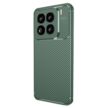 Newface Xiaomi Mi 15 Pro Kılıf Auto Focus Karbon Kapak - Koyu Yeşil