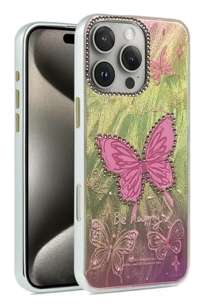 Newface Apple iPhone 16 Pro Max Kılıf Blade Aynalı Desenli Kapak - Desen 5