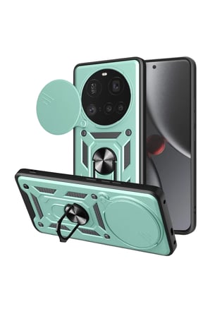 Newface Xiaomi Mi 15 Ultra Kılıf Pars Lens Yüzüklü Silikon - Yeşil