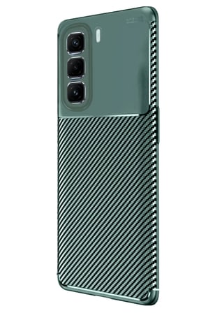 Newface İnfinix Hot 50 Pro Plus 4G Auto Focus Karbon Kapak - Koyu Yeşil