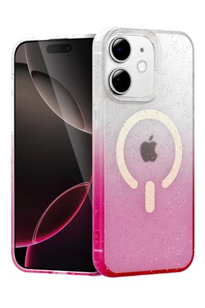 Newface Apple iPhone 12 Pummel Shiny Magsafe Kapak - Pembe