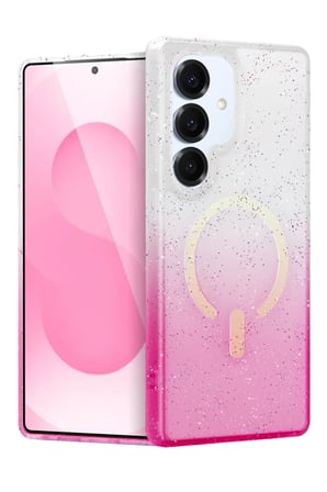 Newface Samsung Galaxy S25 Pummel Shiny Magsafe Kapak - Pembe