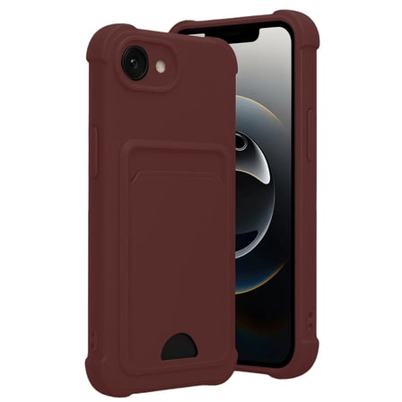 Newface Apple iPhone 16E Kelvin Kartvizitli Silikon - Bordo