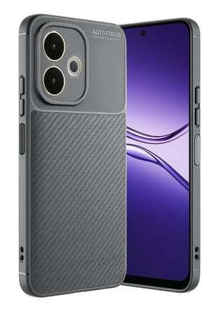 Newface Oppo A5 Pro 4G Kılıf Auto Focus Karbon Kapak - Gri