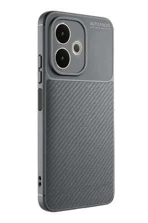 Newface Oppo A5 Pro 4G Kılıf Auto Focus Karbon Kapak - Gri