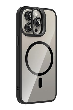 Joko Apple iPhone 14 Pro Max Remim Lensli Magsafe Standlı Kapak - Siyah