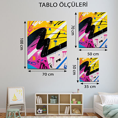 Soyut Temalı, Grafiti Parlağı Tablo-TBL168