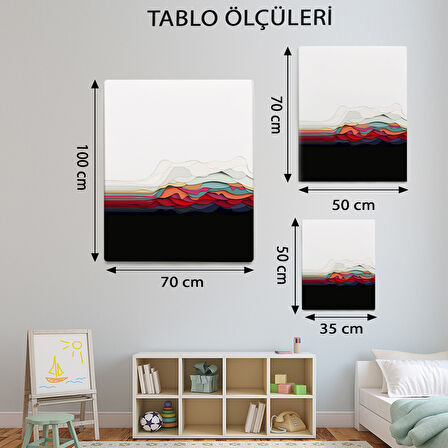 Minimalist Temalı, Renklerin Toplanışı Tablo-TBL169