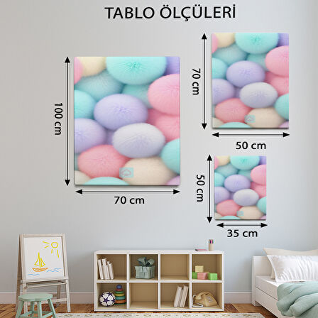 Modern Temalı, Doodle Tüy Topu Tablo-TBL321